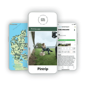 Smartphone mit der Pintrip App auf dem Bildschirm