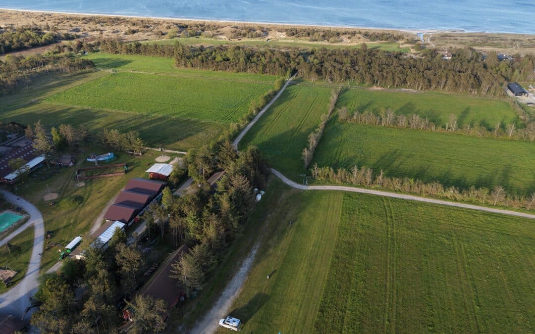 autocamper plads med udsigt til vand og grønt
