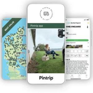 A mobile phone showing the Pintrip app used for travel planning