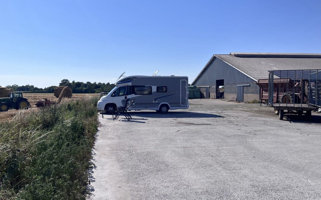 Motorhome parked on a typical pintrip host