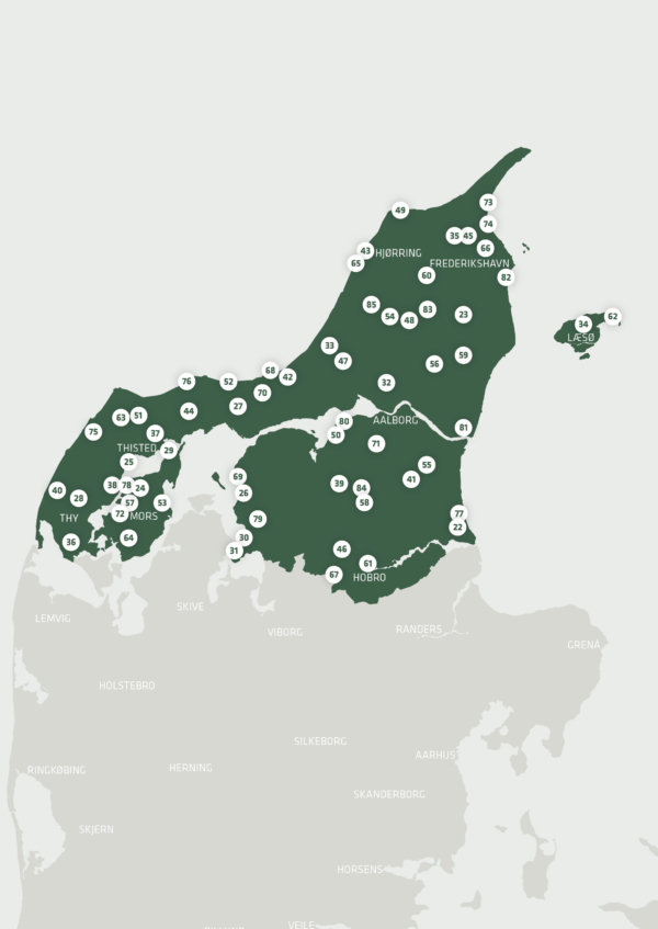 Oversigt over værter i region Nordjylland hvor du kan overnatte i din autocamper med pintrip